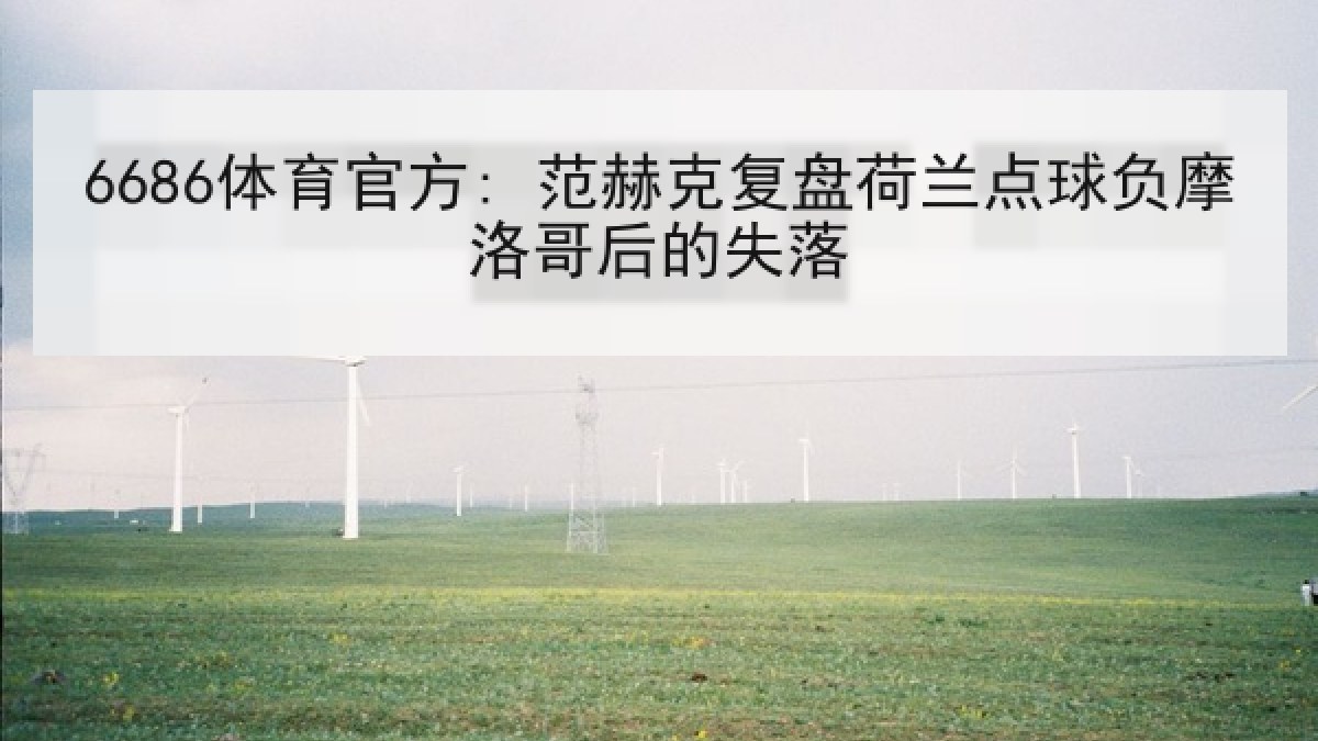 6686体育官方: 范赫克复盘荷兰点球负摩洛哥后的失落